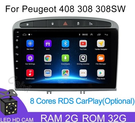  ��������� Android 1G-16G Peugeot 408 308